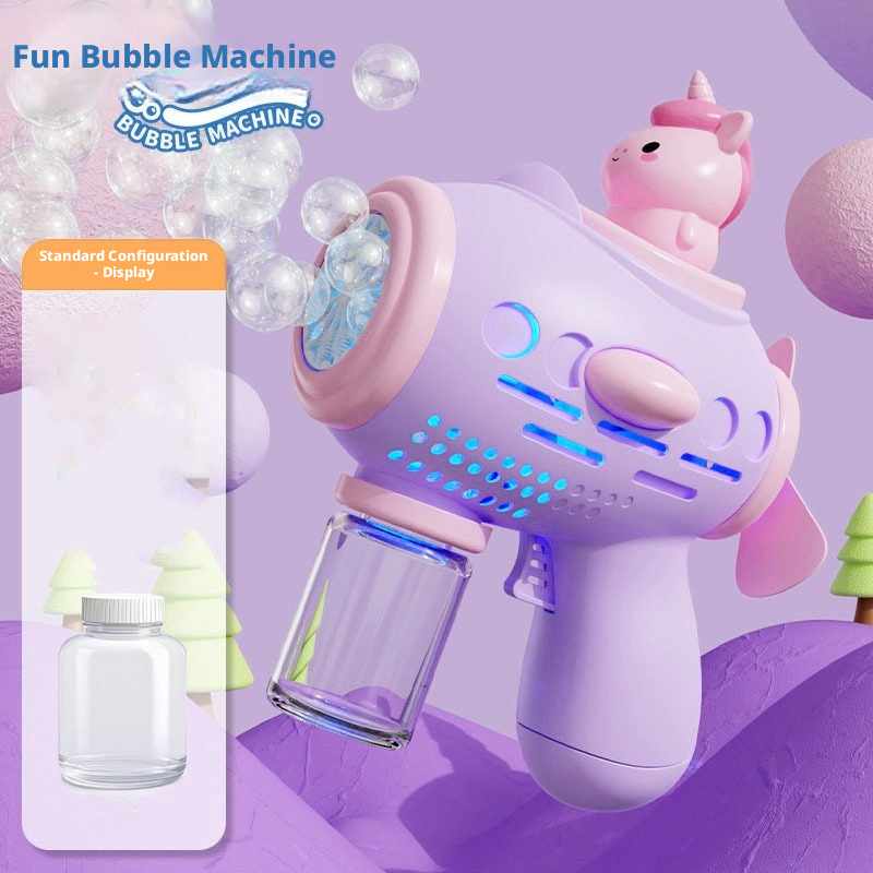 Soap Making Cold Process - Handheld unicorn electric bubble gun, bubble