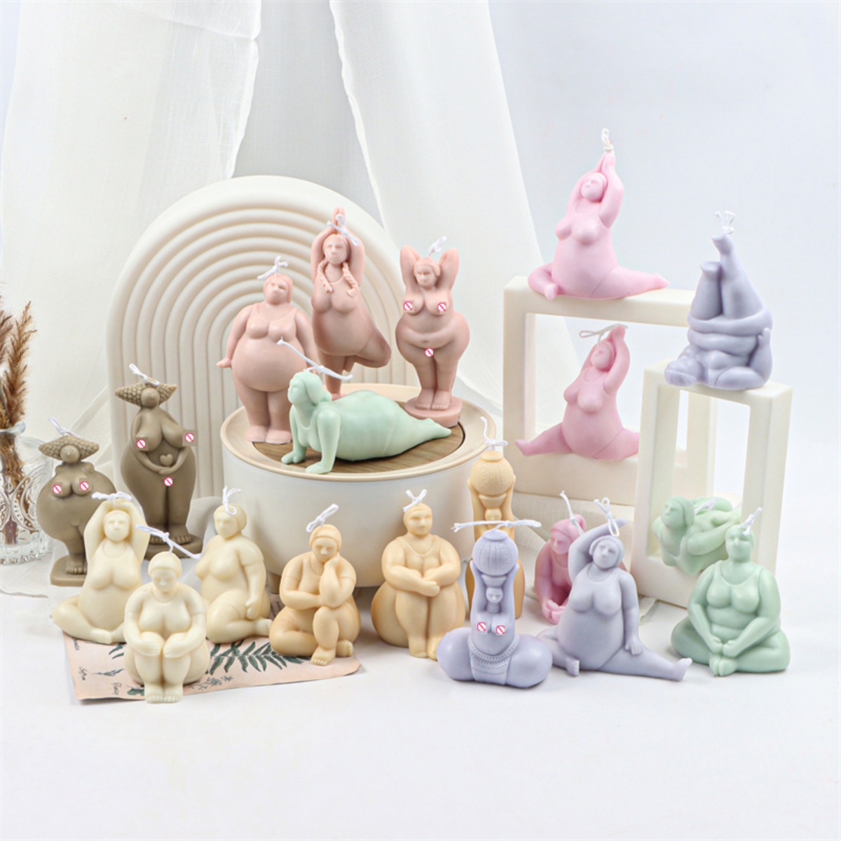 Soap Making At Home - 3D Lady Body Candle Mold Yoga