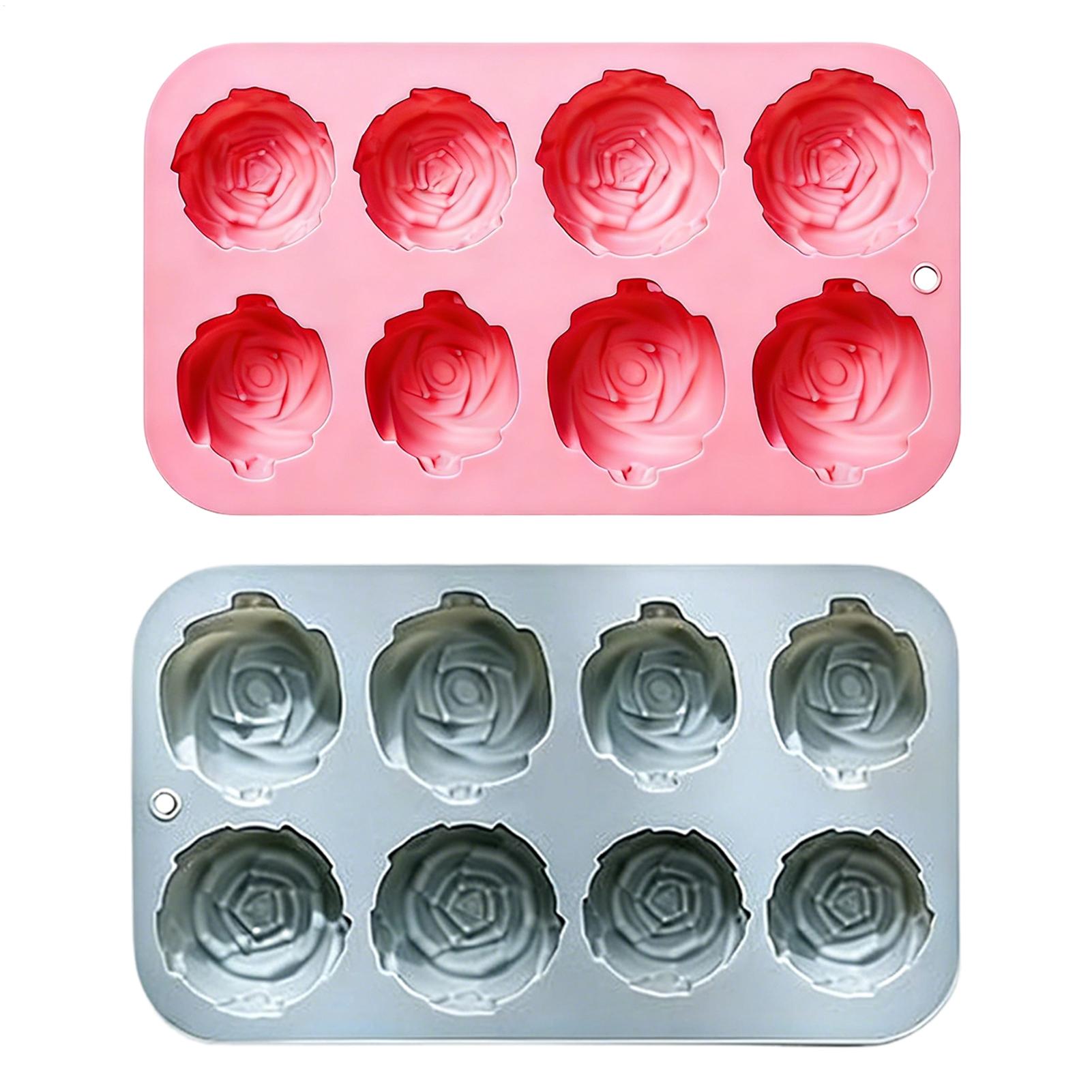 Soap Making Tools - 8 Holes Rose Flower Silicone Molds