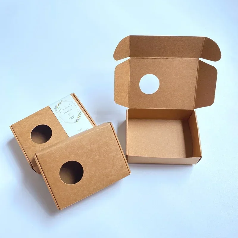 Kraft Soap Label - 50pcs Kraft Box with Round Window