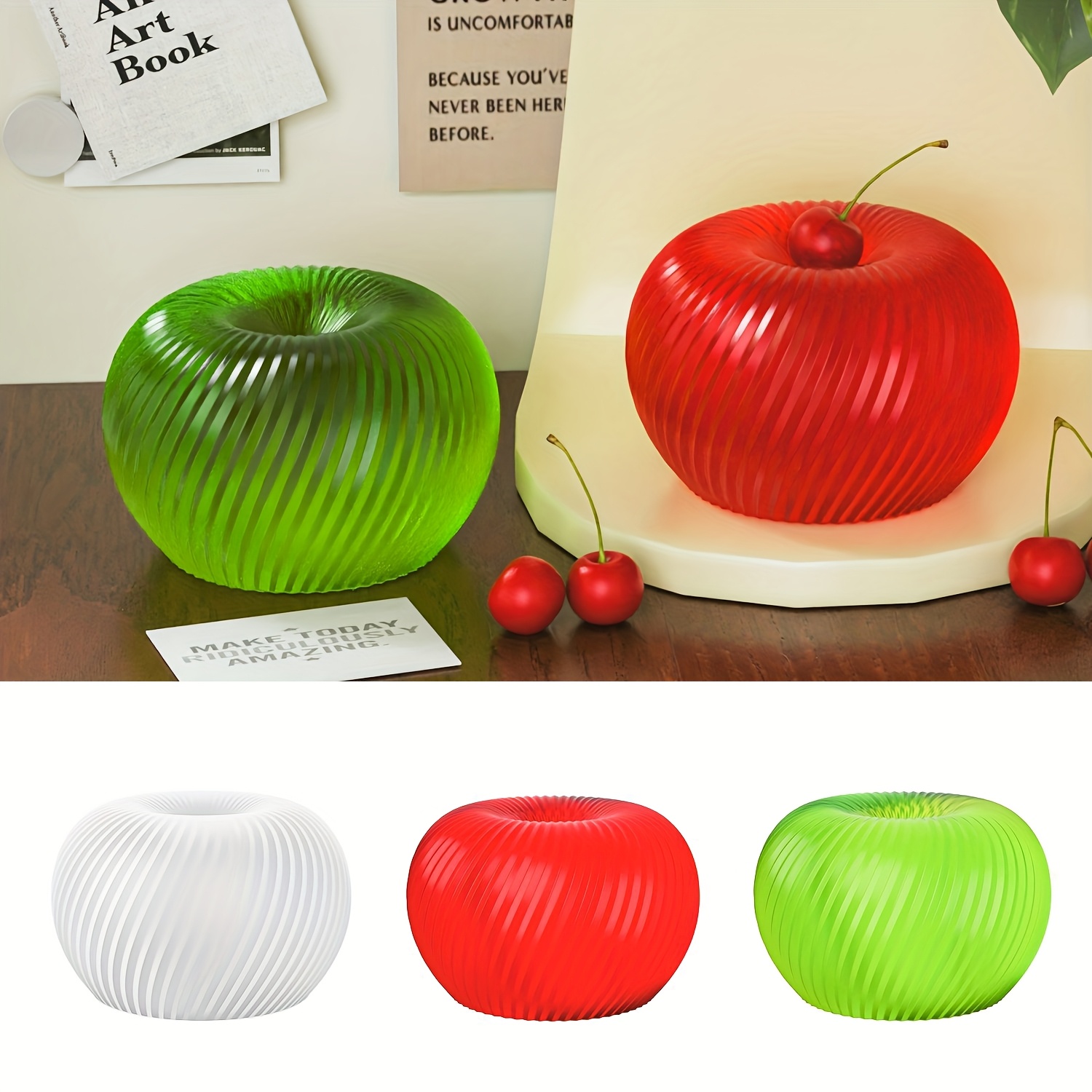Soap Making Handmade - A trendy red apple silicone mold