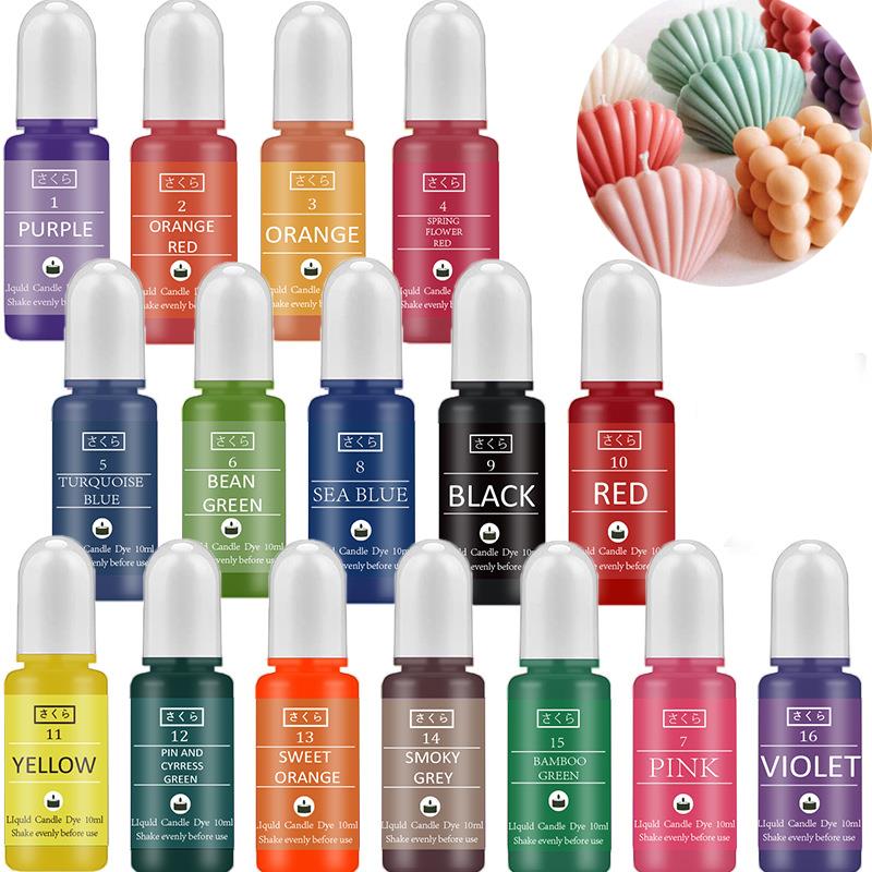 10ml/Bottle Candle Wax Pigment - Soap Making Liquid 评论和价格