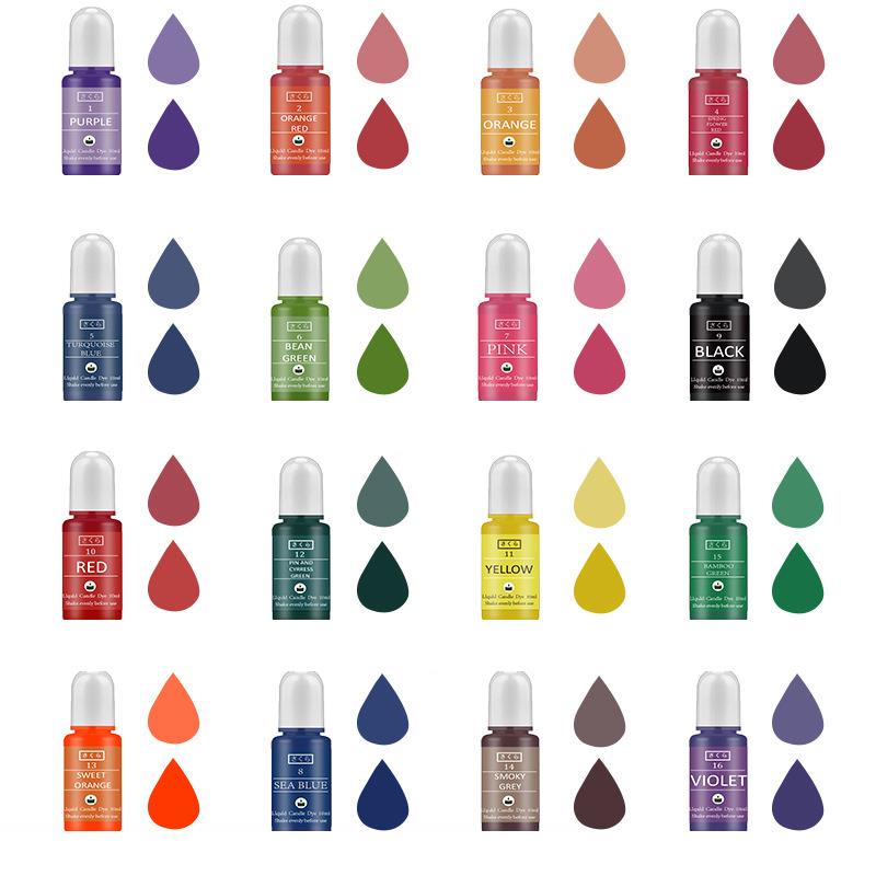 10ml/Bottle Candle Wax Pigment - Soap Making Liquid 评论和价格