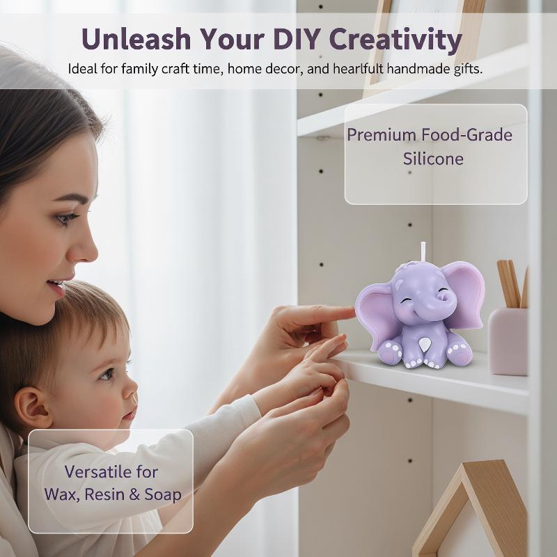 Cute 3D Elephant Silicone Cand - Soap Making Handmade 评论和价格