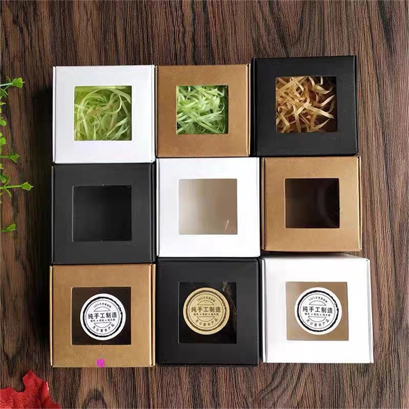 10pcs square white/kraft/black - Kraft Soap Label 评论和价格