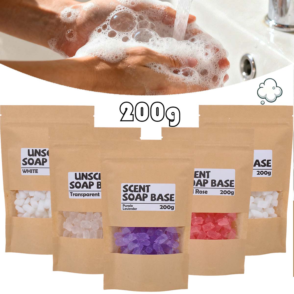 200g Scented Soap Base Glyceri - Soap Making Goats Milk 评论和价格