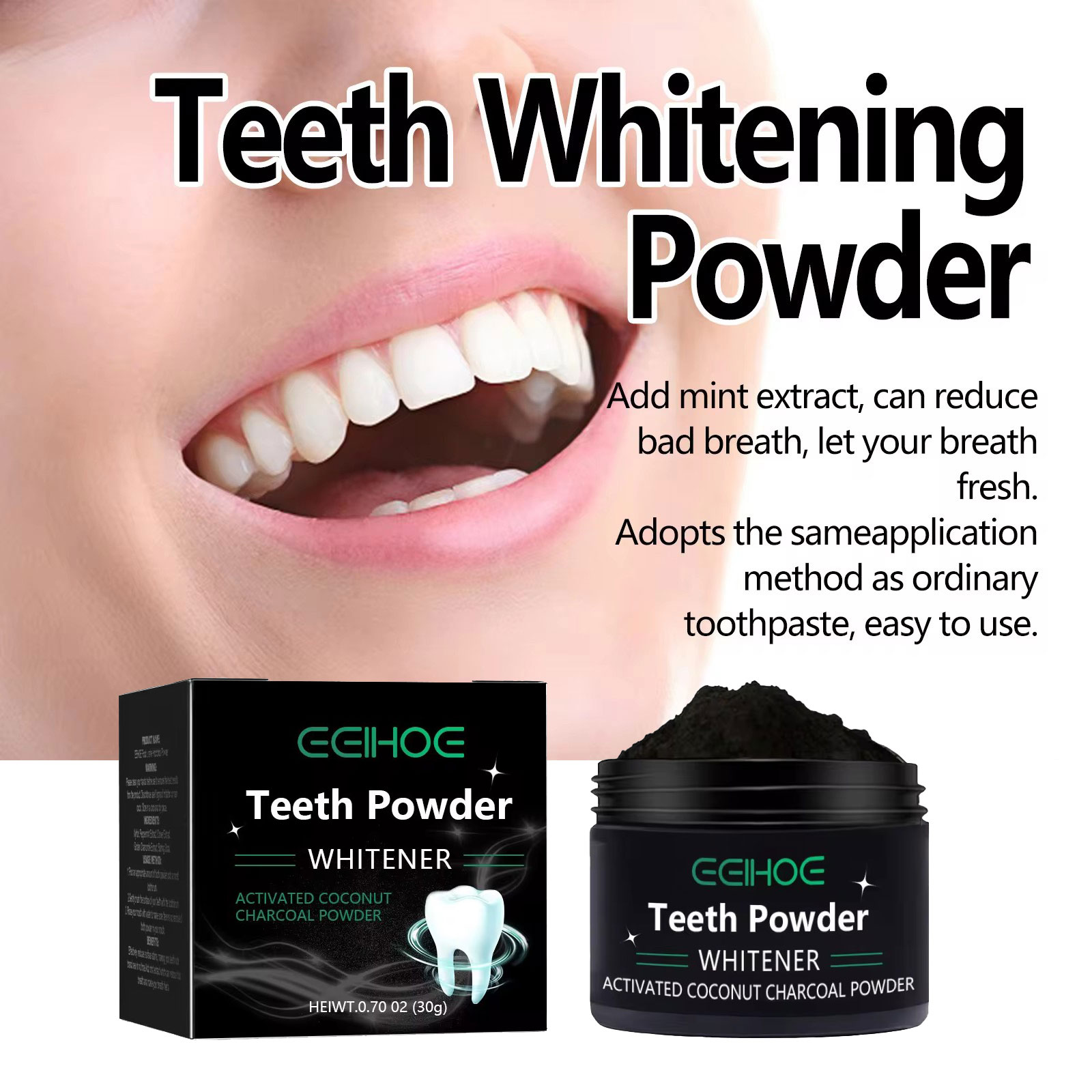 EELHOE Charcoal Powder for Tee - Activated Charcoal Powder 评论和价格
