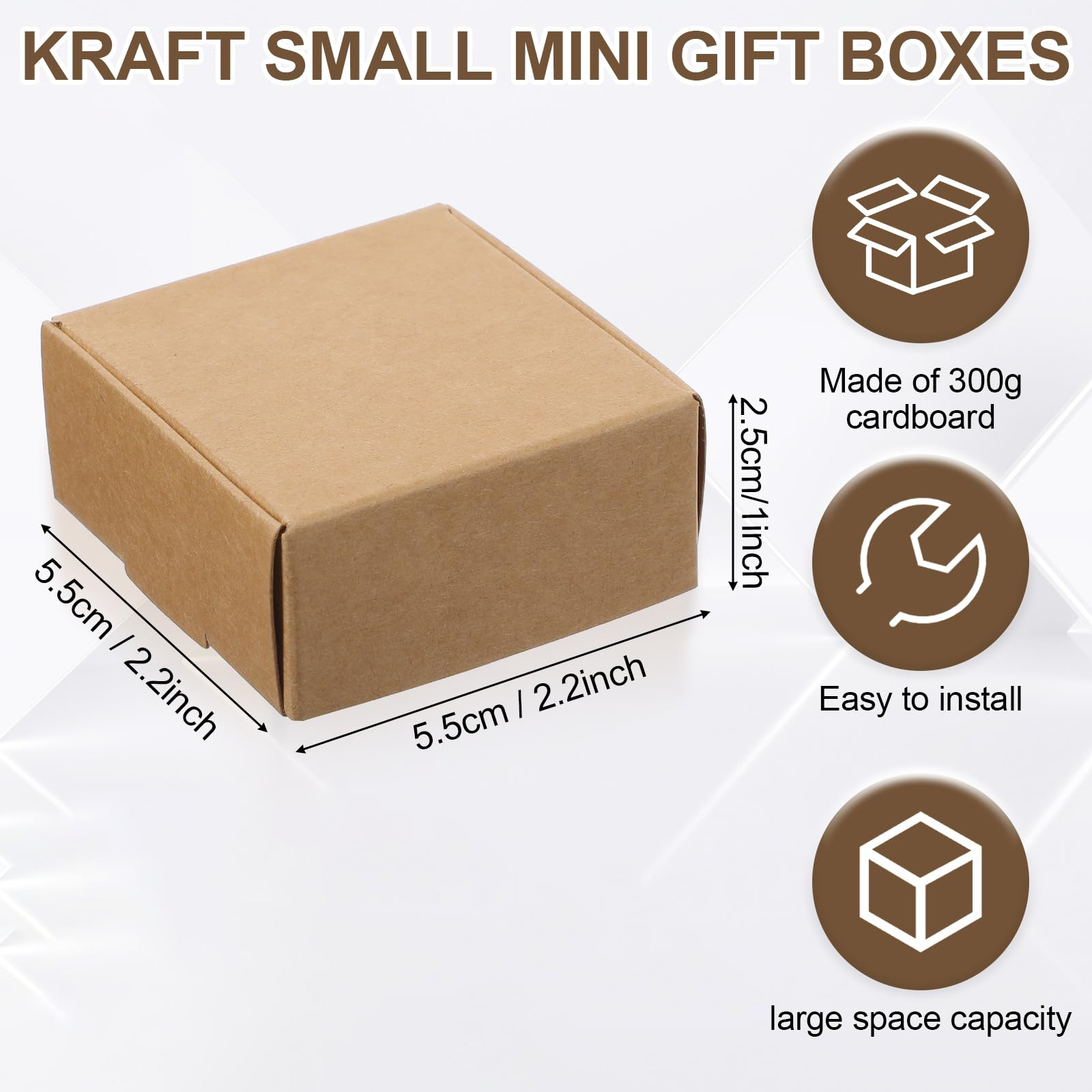 50PCS Kraft Paper Gift Boxes M - Kraft Soap Label 评论和价格