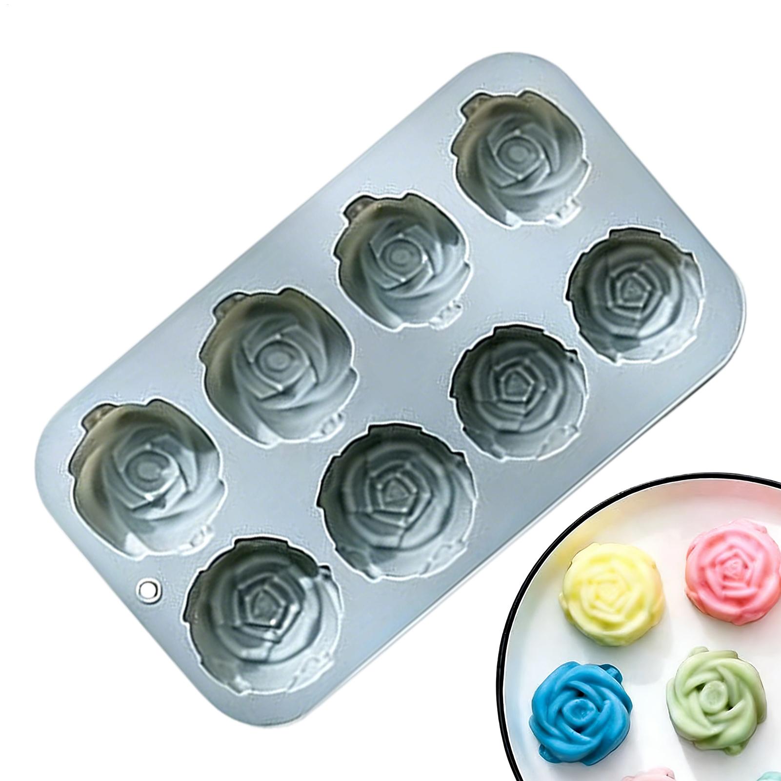 8 Holes Rose Flower Silicone M - Soap Making Tools 评论和价格