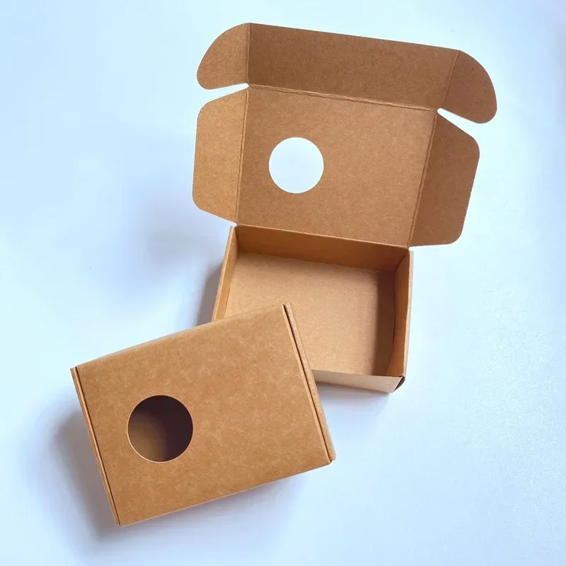 50pcs Kraft Box with Round Win - Kraft Soap Label 评论和价格