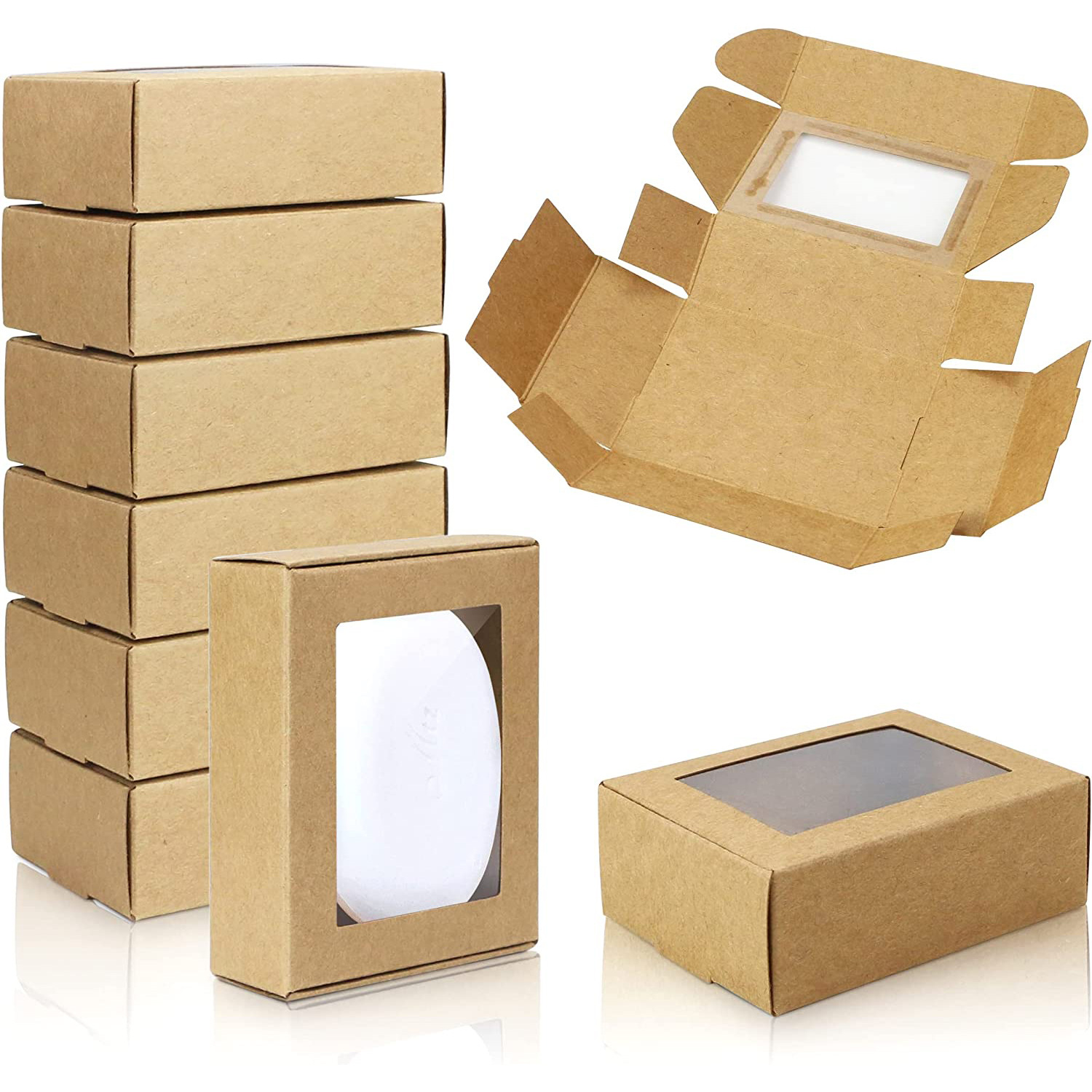 50Pcs Mini Kraft Paper Box wit - Kraft Soap Label 评论和价格