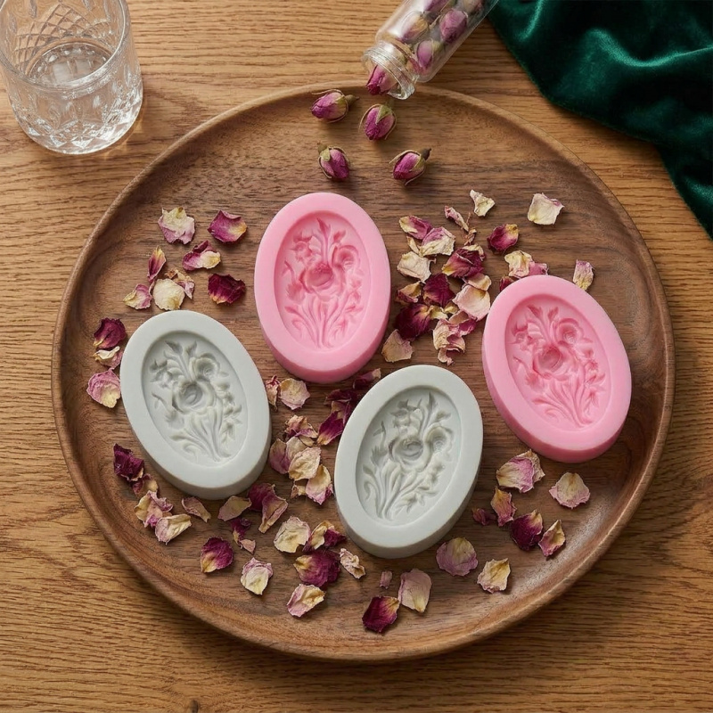 4 Silicone mold with flower sh - Soap Making Handmade 评论和价格