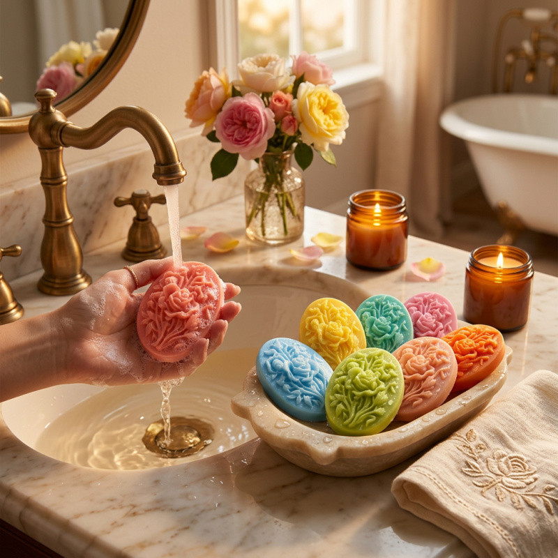 4 Silicone mold with flower sh - Soap Making Handmade 评论和价格