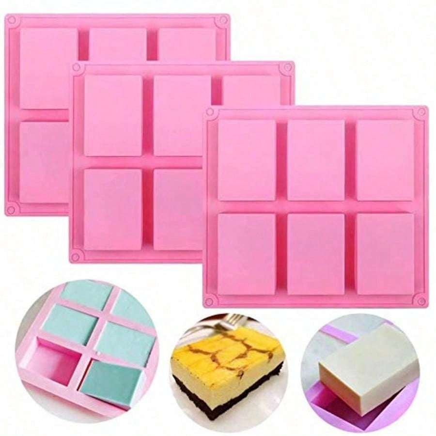 1-2 Pack 6‑Cavity DIY Silicone - Soap Making Kit 评论和价格