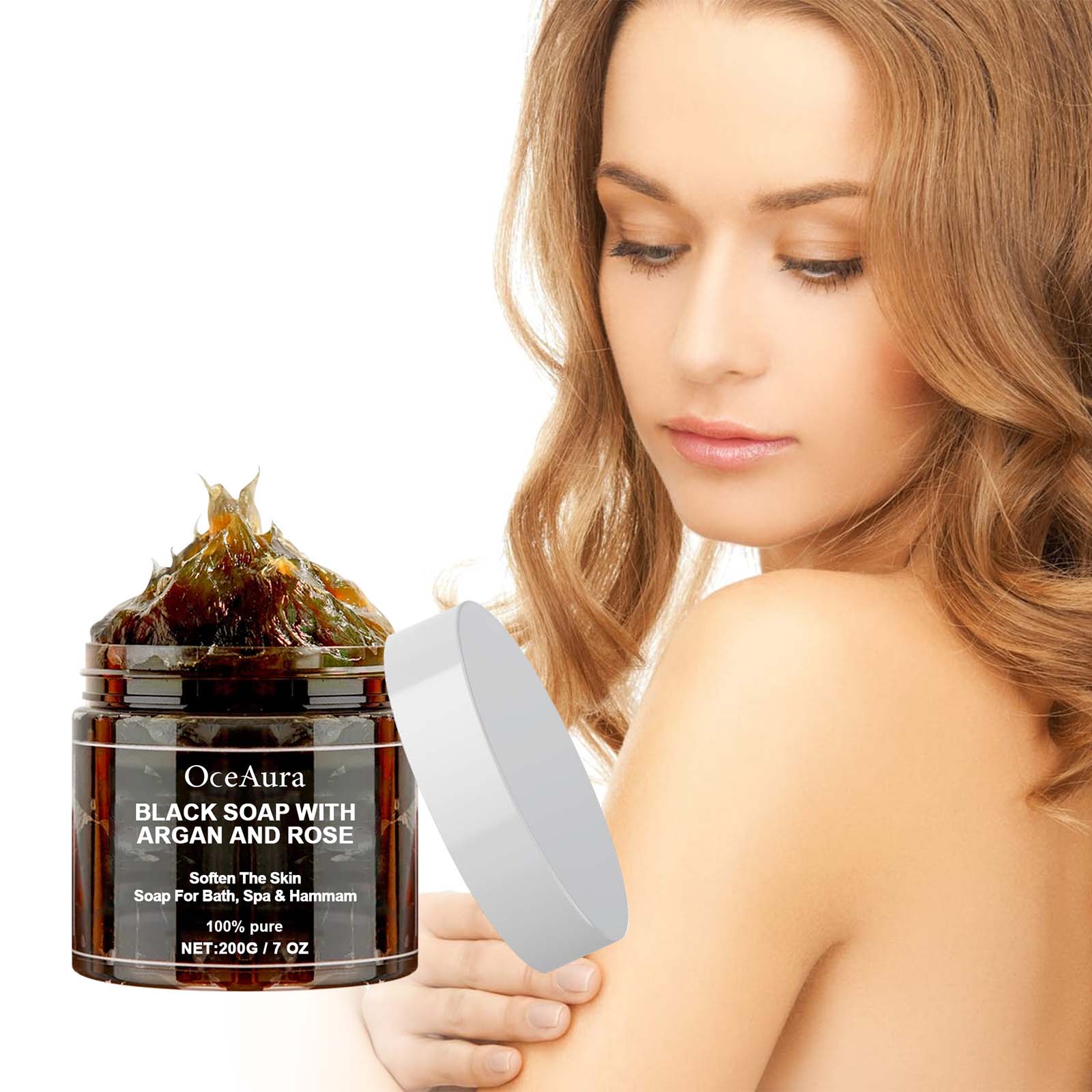 OCEAURA Black Soap With Argan  - Castor Oil Soap 评论和价格